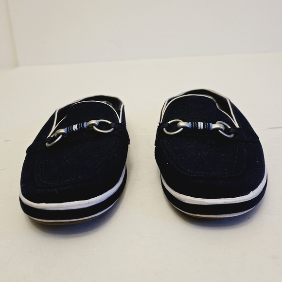 Grasshoppers Women's Mules Slip on Shoes Buckle Navy Blue Size 8 - Picture 3 of 13